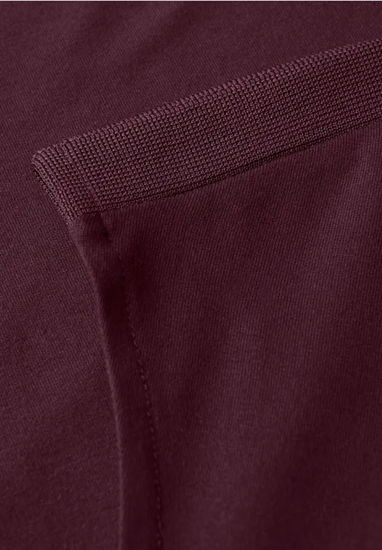 Shirt mit Ripp-Detail wildberry red
