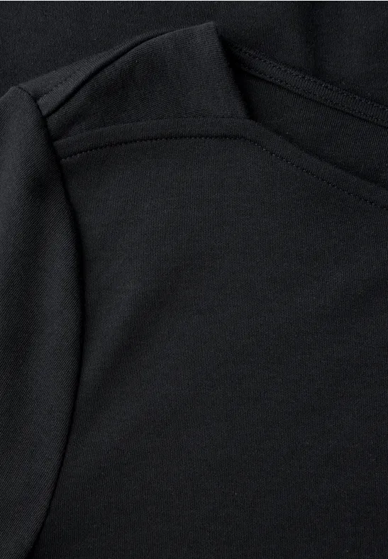 Shirt mit U-Boot-Ausschnitt Black