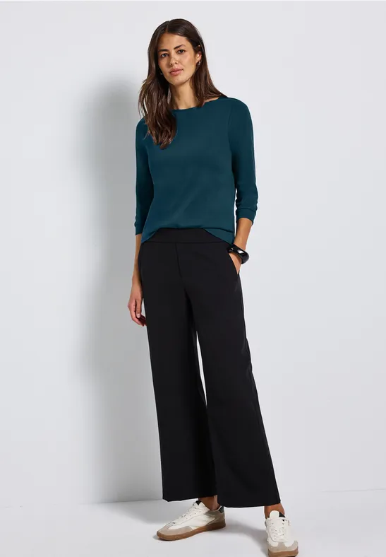 Shirt mit U-Boot-Ausschnitt tide blue