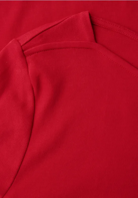 T-shirt avec encolure en U racing red
