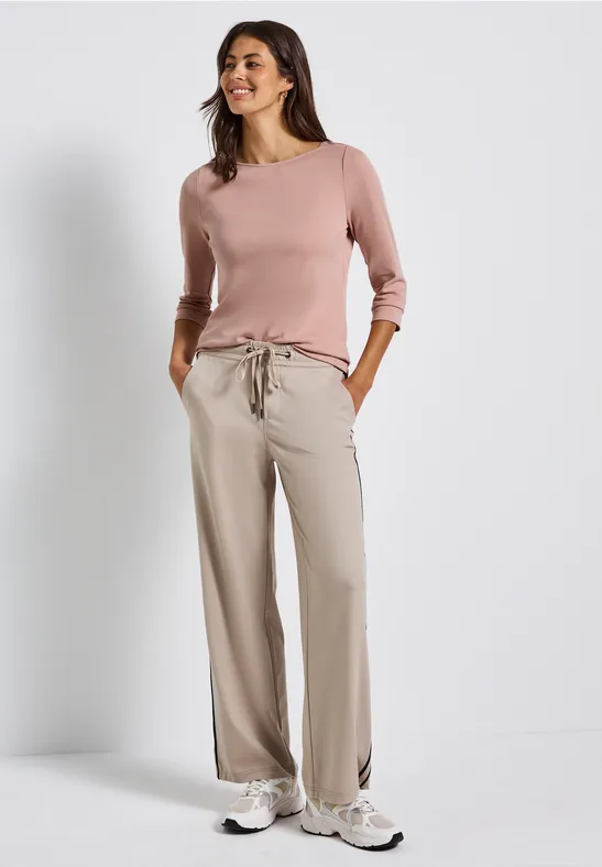 Shirt mit U-Boot-Ausschnitt faded rose