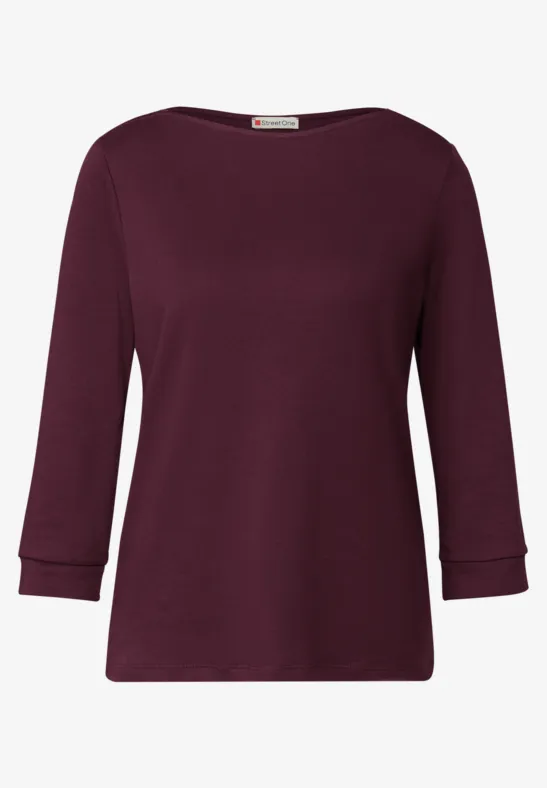 Shirt mit U-Boot-Ausschnitt wildberry red