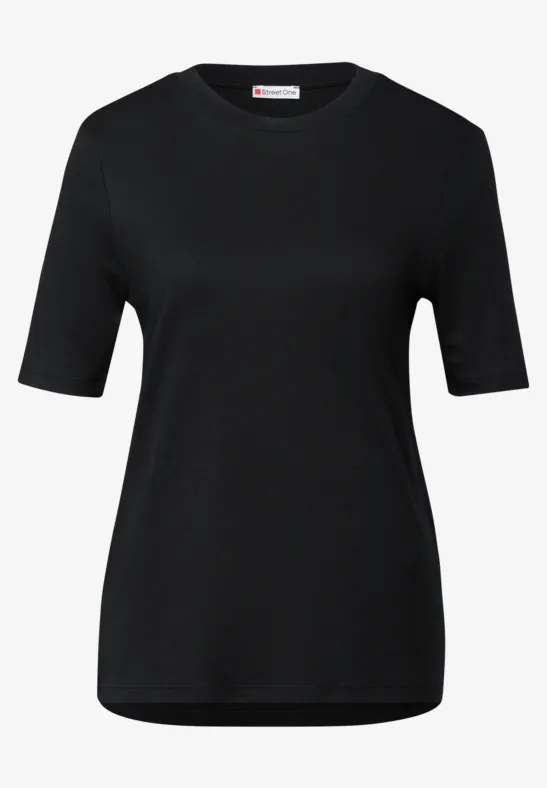 Basic Shirt mit Turtleneck Black