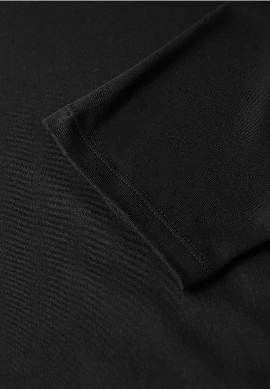 Basic Shirt mit Turtleneck Black