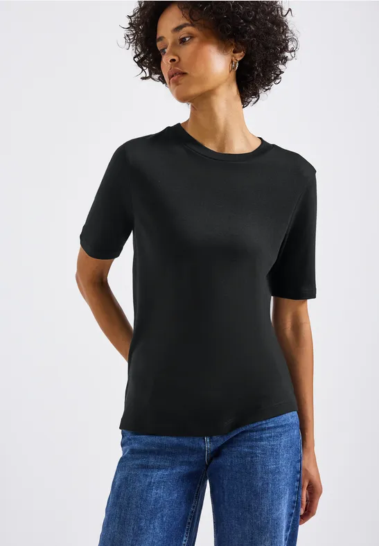 Basic Shirt mit Turtleneck Black