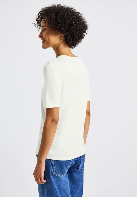 Basic Shirt mit Turtleneck off white