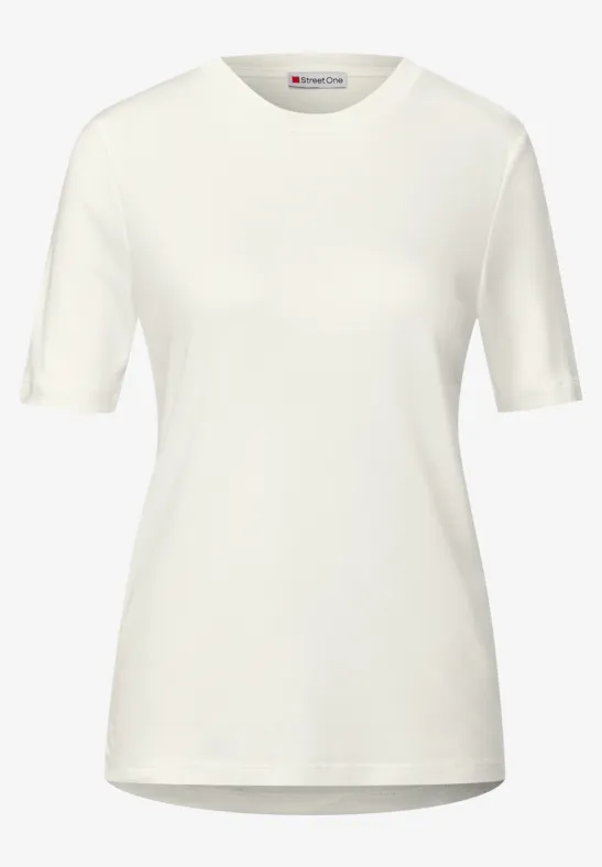 Basic Shirt mit Turtleneck off white