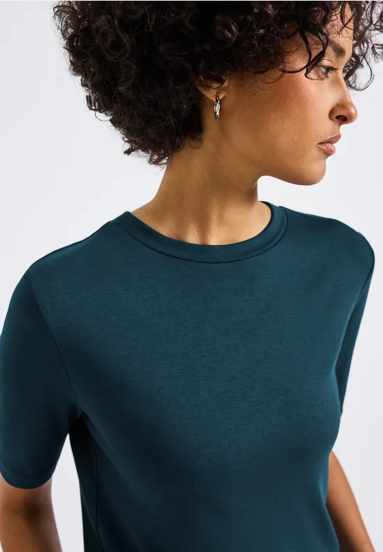 Basic Shirt mit Turtleneck tide blue