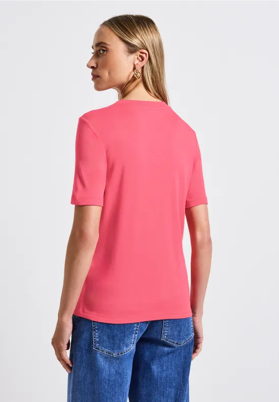Basic Shirt mit Turtleneck almond coral