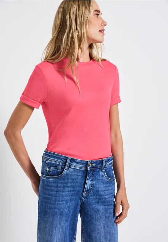 Basic Shirt mit Turtleneck almond coral