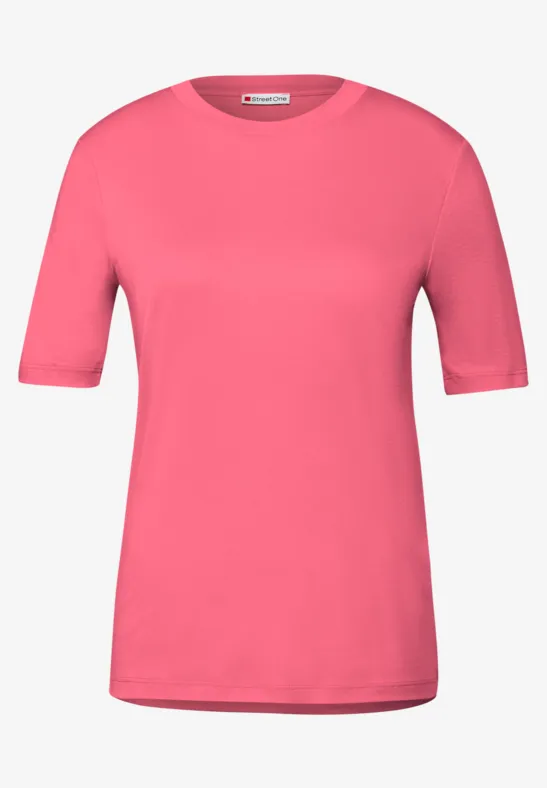 Basic Shirt mit Turtleneck almond coral