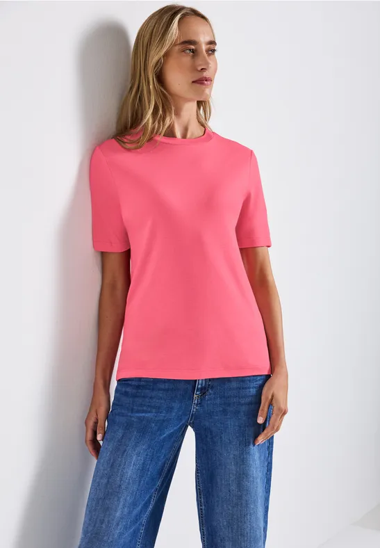 Basic Shirt mit Turtleneck almond coral