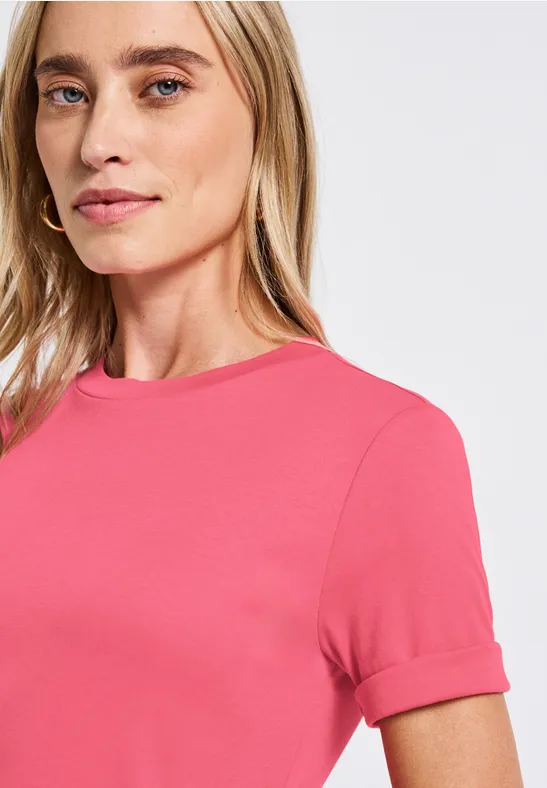 Basic Shirt mit Turtleneck almond coral