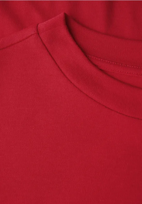 T-shirt basique avec turtleneck racing red