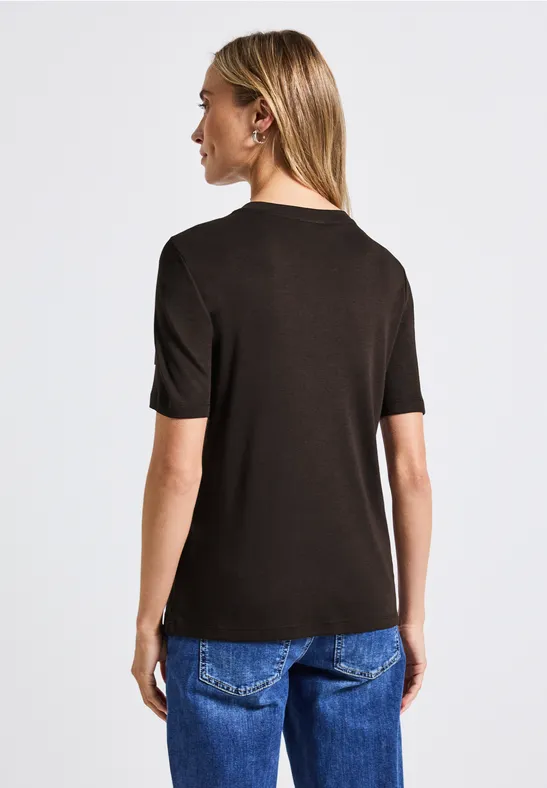 Basic Shirt mit Turtleneck deep roast brown