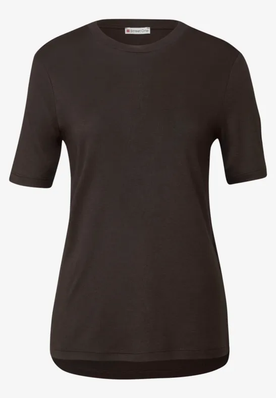 Basic Shirt mit Turtleneck deep roast brown