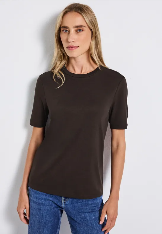 Basic Shirt mit Turtleneck deep roast brown