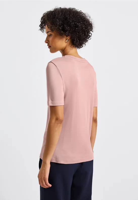 Basic Shirt mit Turtleneck faded rose