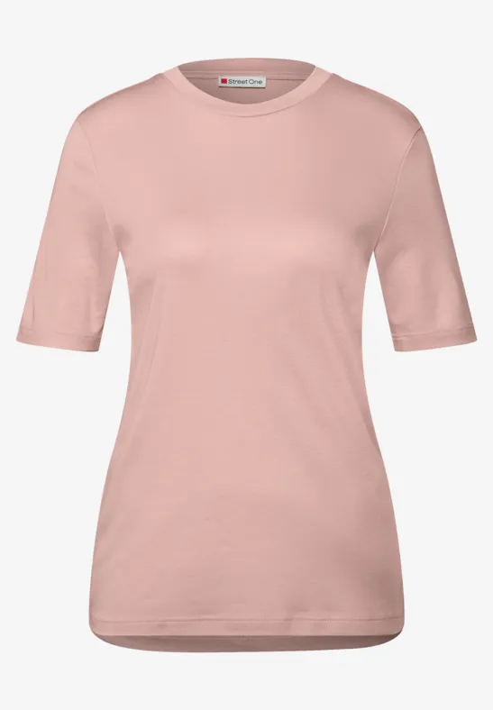 Basic Shirt mit Turtleneck faded rose
