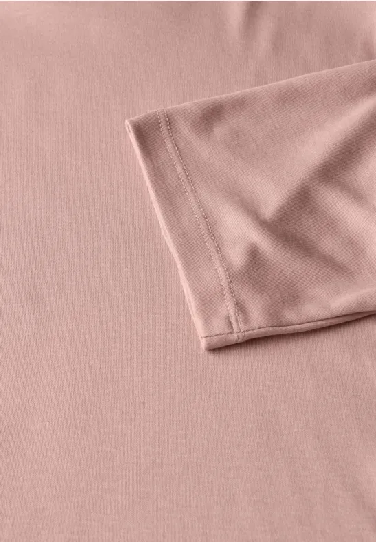 Basic Shirt mit Turtleneck faded rose