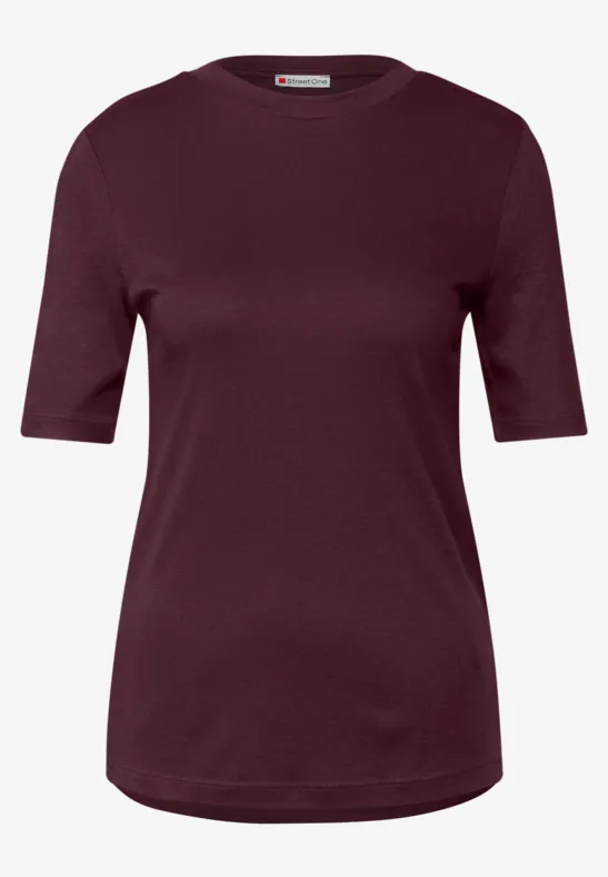 Basic Shirt mit Turtleneck wildberry red