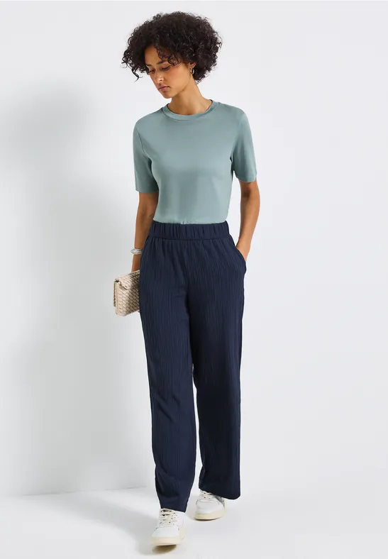 Basic Shirt mit Turtleneck arona blue