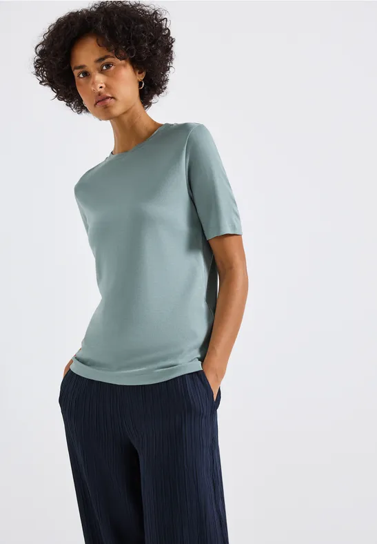 Basic Shirt mit Turtleneck arona blue