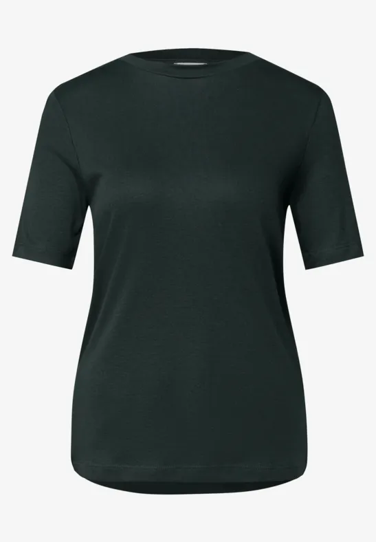 Basic Shirt mit Turtleneck evernight green