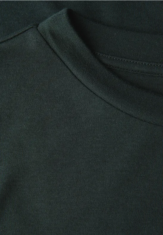 Basic Shirt mit Turtleneck evernight green