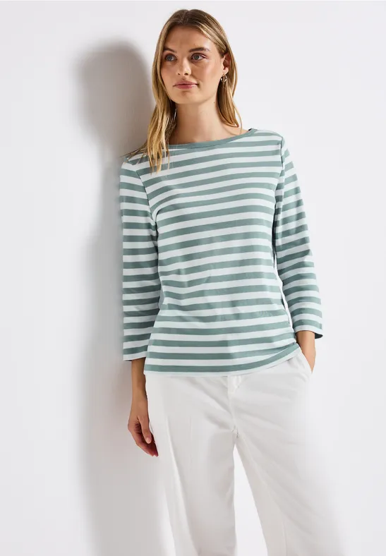 Gestreiftes U-Boot Shirt arona blue