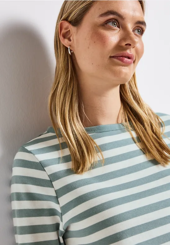 Gestreiftes U-Boot Shirt arona blue
