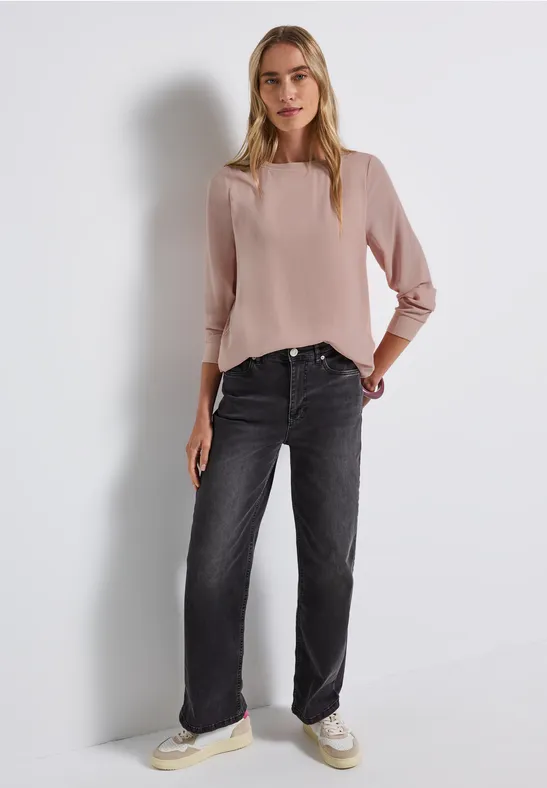 Mélange de matériaux pour la chemise en mousseline faded rose