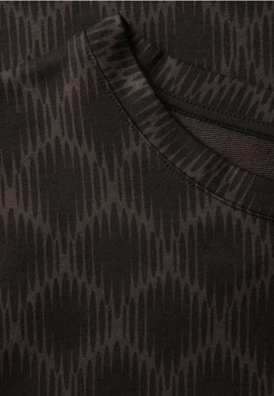Batwing Print-Shirt Black