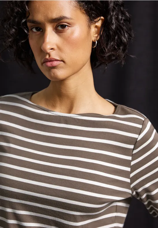 Gestreept basic shirt null