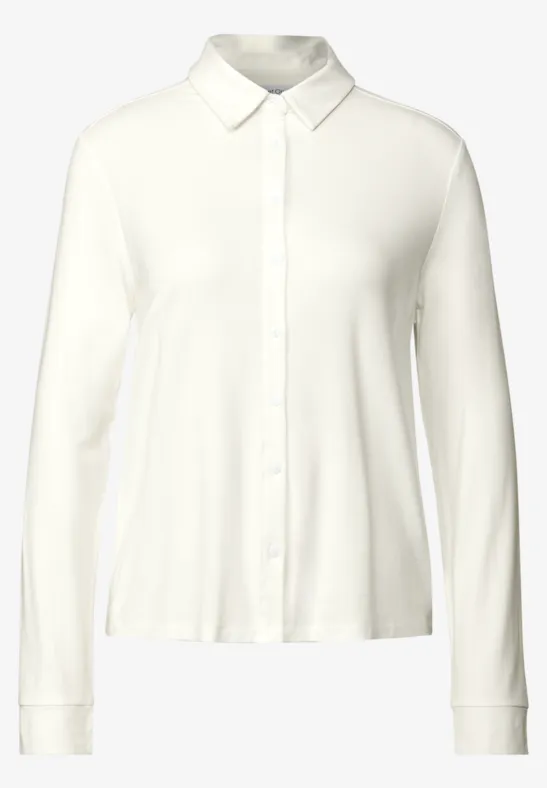 T-shirt en jersey au look chemisier off white