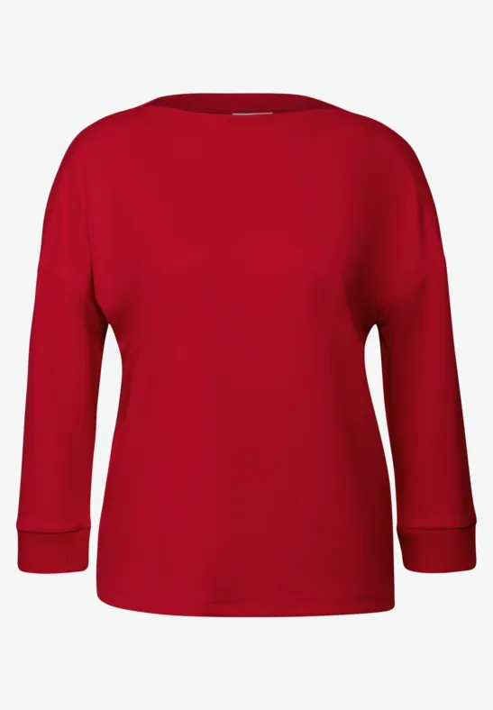 T-shirt avec encolure en U racing red