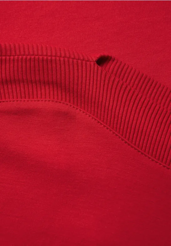 T-shirt avec encolure en U racing red