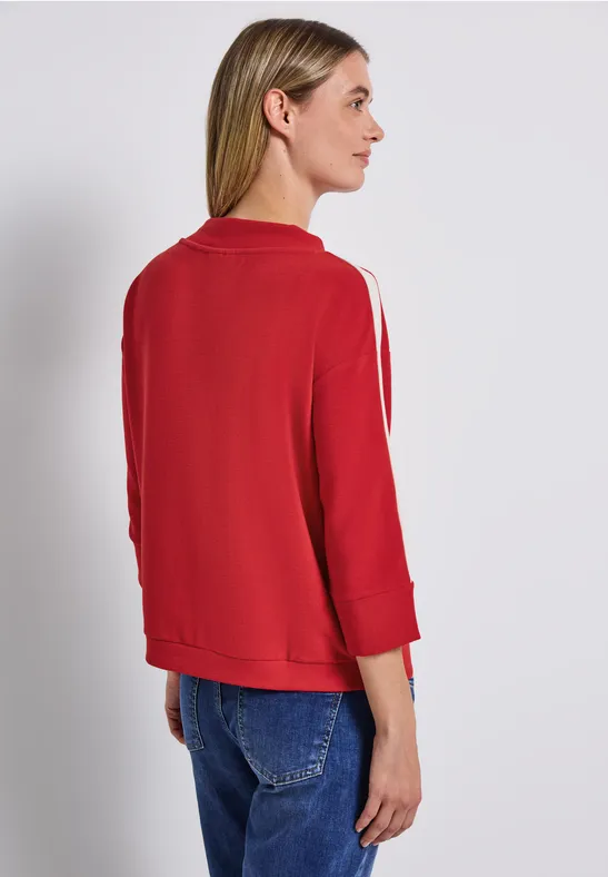 T-shirt ottoman avec tape racing red