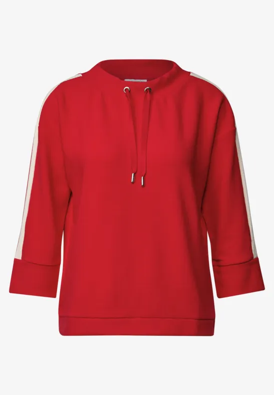 T-shirt ottoman avec tape racing red