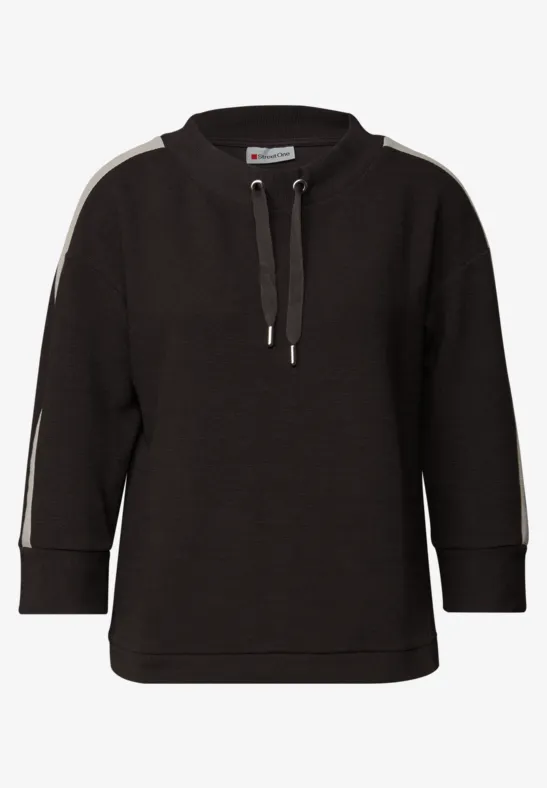 T-shirt ottoman avec tape deep roast brown
