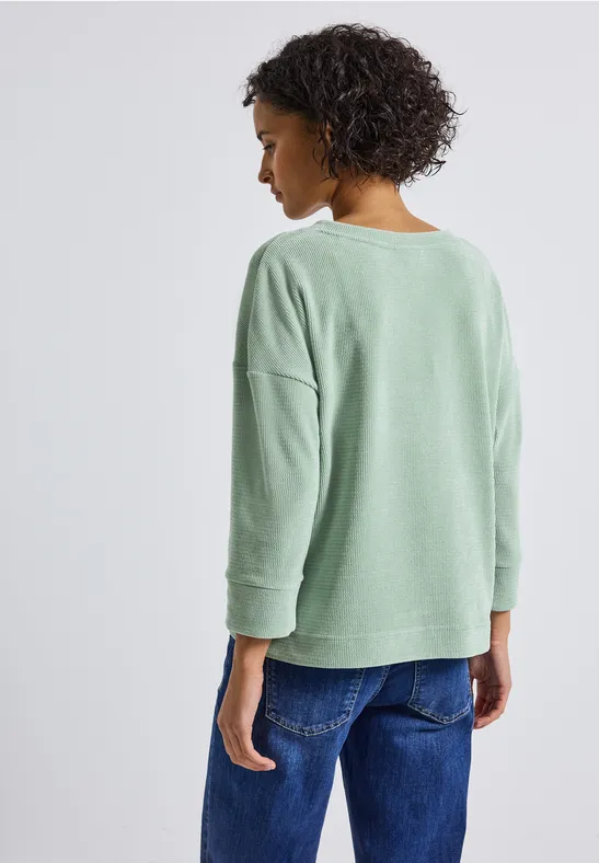 Kuscheliges V-Neck Shirt serene green