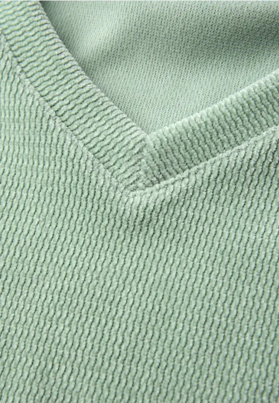 Kuscheliges V-Neck Shirt serene green