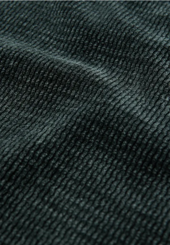 Kuscheliges V-Neck Shirt evernight green