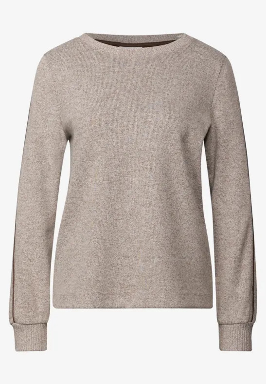 T-shirt avec détails tape silk brown mel.