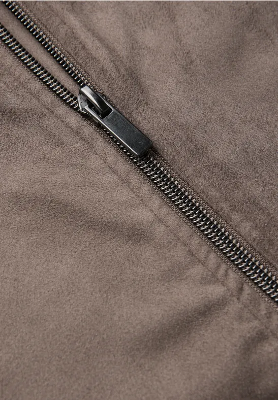Veloursjacke mit Taschen silk brown