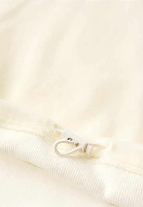 Feincord-Shirt mit Wording soft beige