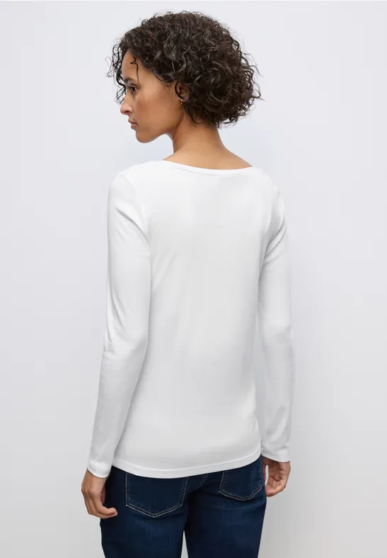 Basic shirt met lange mouwen White