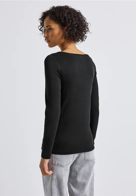 Basic Langarmshirt Black
