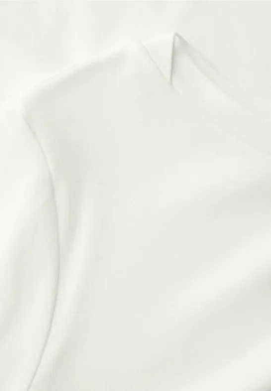 Basic Langarmshirt off white