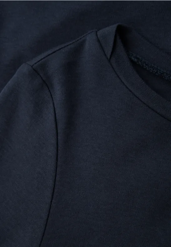 Basic Langarmshirt deep blue
